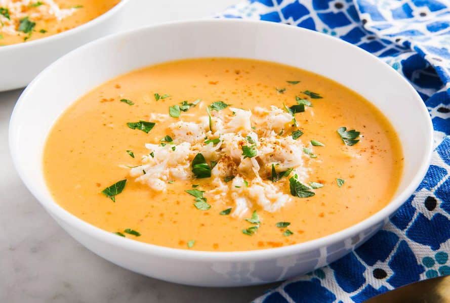 Crab Bisque with olive oil
