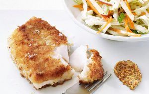Pan Fried Cod in Olive Oil with Slaw