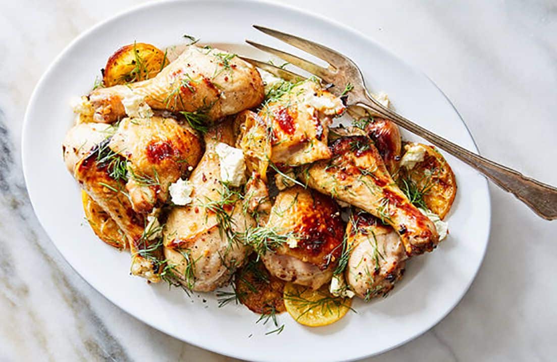 Spicy Roasted Chicken with Honey, Lemon and Feta - Fresh Harvest